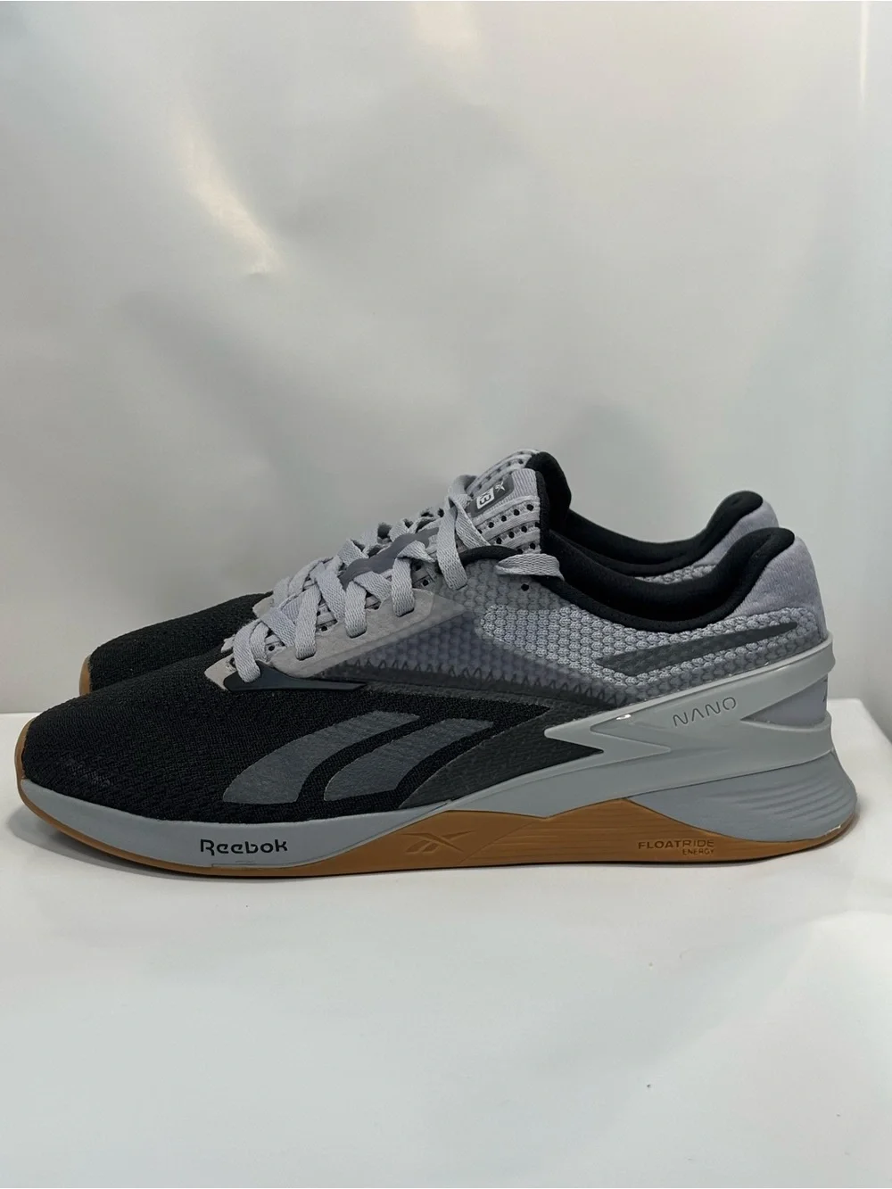 Reebok Nano X3 Shoes Men's Size 9 Cold Grey/Black Mesh Training Sneaker CK11039